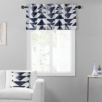 EFF Triad Printed Cotton Window Valance, 50" X 19"