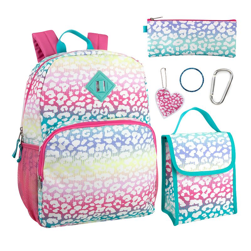 Backpack, Lunch Bag, Pencil Case, Carabiner, Keychain & Bracelet Set, Multi