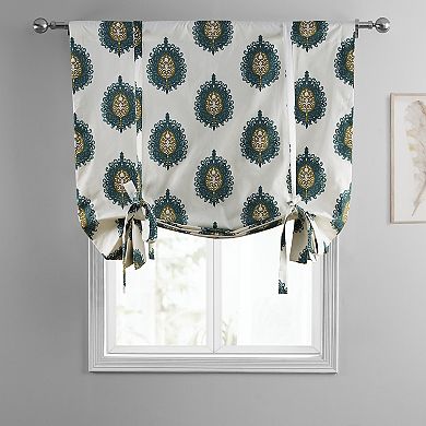 EFF Mayan Printed Cotton Tie-Up Window Shade, 46" X 63"