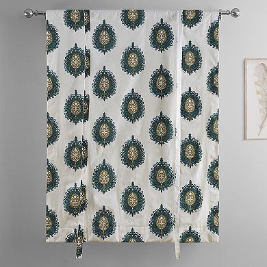 EFF Mayan Printed Cotton Tie-Up Window Shade, 46" X 63"