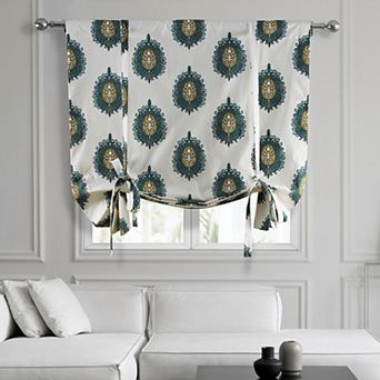 EFF Mayan Printed Cotton Tie-Up Window Shade, 46" X 63"