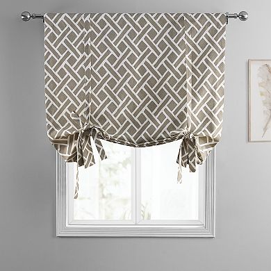 EFF Martinique Printed Cotton Tie-Up Window Shade, 46" X 63"