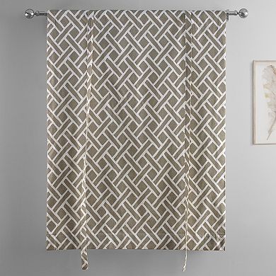 EFF Martinique Printed Cotton Tie-Up Window Shade, 46" X 63"