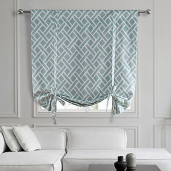 EFF Martinique Printed Cotton Tie-Up Window Shade, 46" X 63"