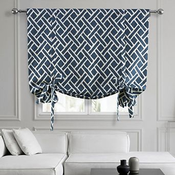 EFF Martinique Printed Cotton Tie-Up Window Shade, 46" X 63"
