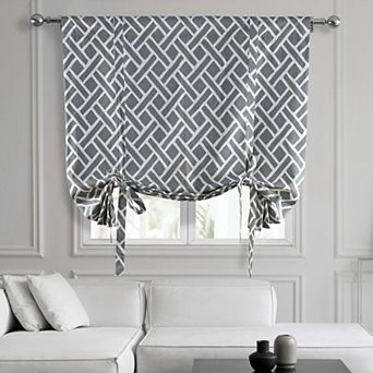 EFF Martinique Printed Cotton Tie-Up Window Shade, 46" X 63"