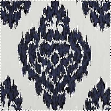 EFF Ikat Printed Cotton Tie-Up Window Shade, 46" X 63", Ikat Blue