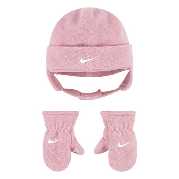 Toddler Girl Nike Swoosh Trapper Hat & Mittens Set