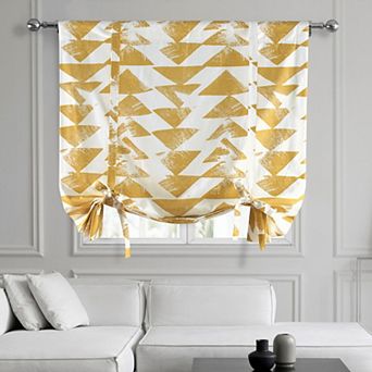 EFF Triad Printed Cotton Tie-Up Window Shade, 46" X 63"