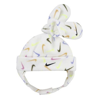 Toddler Nike Swoosh Allover Print Fleece Trapper Hat & Mittens Set