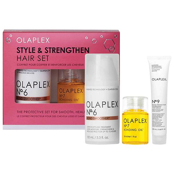 Olaplex Style & Strengthen Hair Set, No. 6, No. 7, & Mini No. 9 Olaplex Style & Strengthen Hair Set, No. 6, No. 7, & Mini No. 9