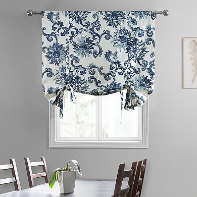 EFF Indonesian Printed Cotton Tie-Up Window Shade, 46" X 63"
