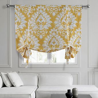 EFF Lacuna Printed Cotton Tie-Up Window Shade, 46" X 63", Lacuna Sun