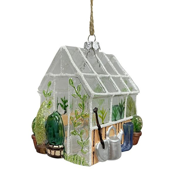 St. Nicholas Square® Glass Greenhouse Christmas Ornament With Loop