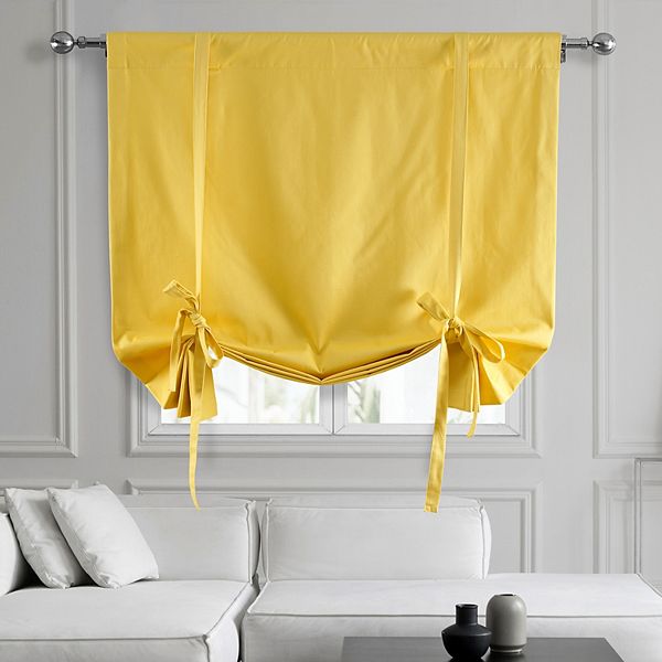 EFF Solid Cotton Tie-Up Window Shade, 46