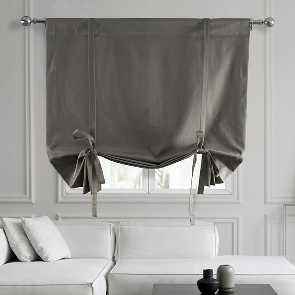 EFF Solid Cotton Tie-Up Window Shade, 46