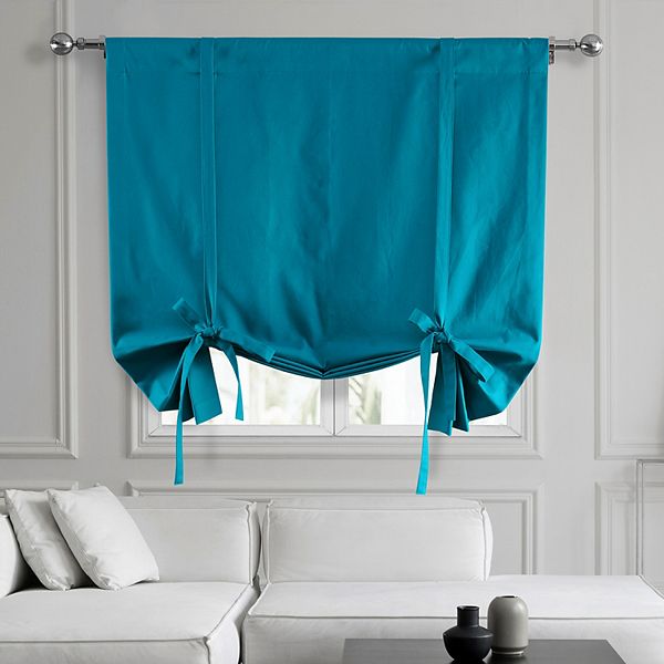 EFF Solid Cotton Tie-Up Window Shade, 46