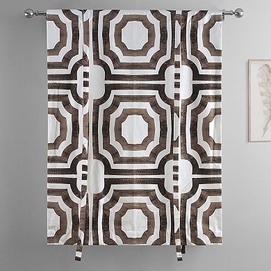 EFF Mecca Printed Cotton Tie-Up Window Shade, 46" X 63"