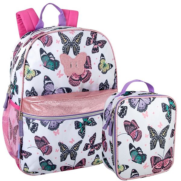 Butterfly backpack store and lunchbox