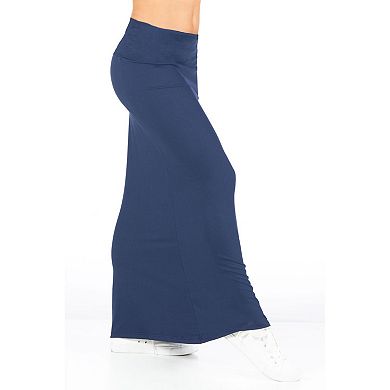 Women's 24Seven Comfort Apparel Foldover Maxi Skirt