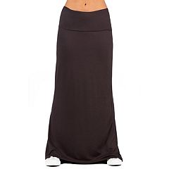 Women's 24seven Comfort Apparel Classic Knee-Length Black Skirt