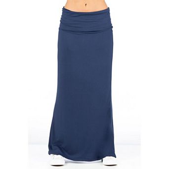 Women's 24Seven Comfort Apparel Foldover Maxi Skirt