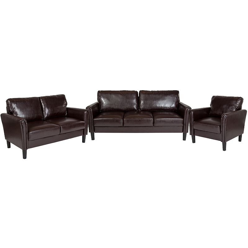 34107046 Flash Furniture Bari Faux-Leather 3-Piece Living S sku 34107046