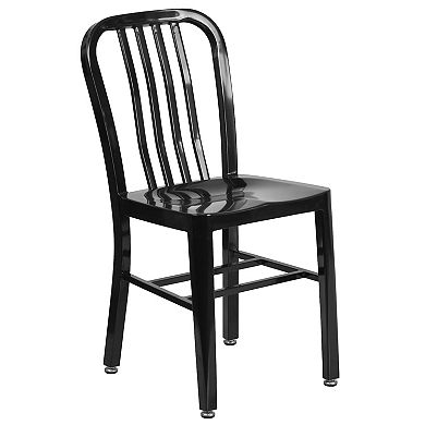Flash Furniture Commercial-Grade Metal Indoor/Outdoor Table & Chairs 5-Piece Set