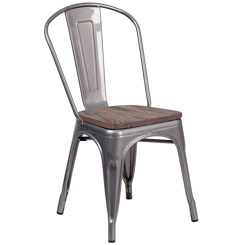 60176379 Flash Furniture Metal Stackable Chair, Multicolor sku 60176379