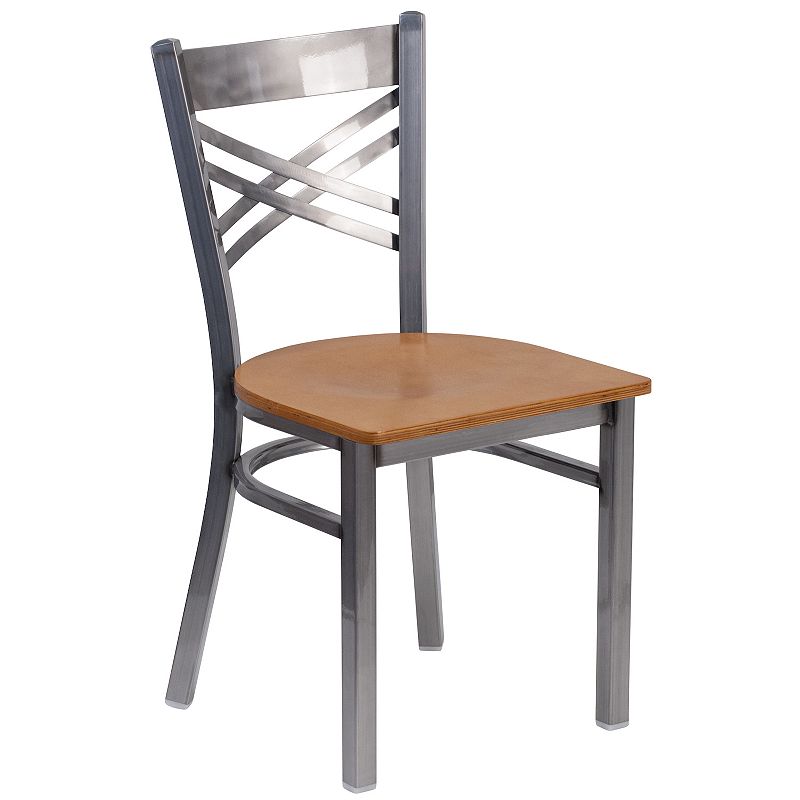 Flash Furniture Hercules Series X-Back Metal Restaurant Chair, Multicolor