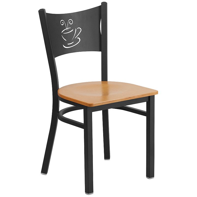 Flash Furniture Hercules Series Coffee-Back Metal Restaurant Chair, Multico