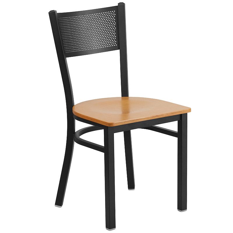 Flash Furniture Hercules Series Grid-Back Metal Restaurant Chair, Multicolo