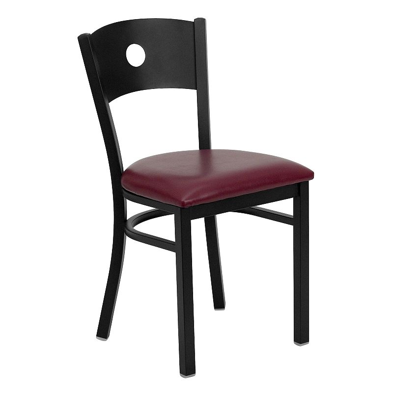 Flash Furniture Hercules Series Circle-Back Metal Restaurant Chair, Red