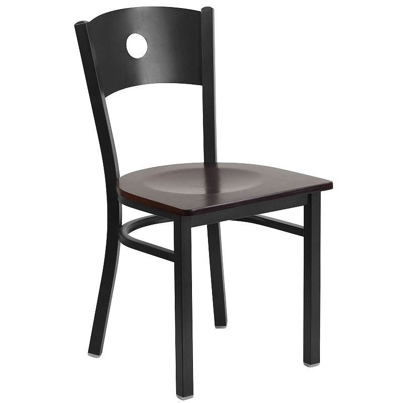 Flash Furniture Hercules Series Circle-Back Metal Restaurant Chair, Brown