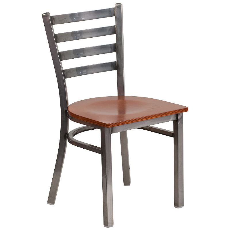 Flash Furniture Hercules Series Ladder-Back Metal Restaurant Chair, Red