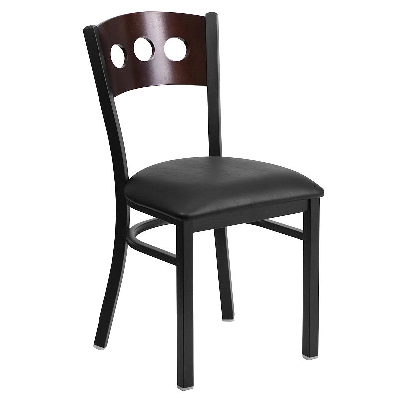 Flash Furniture Hercules Series Metal Restaurant Chair, Black
