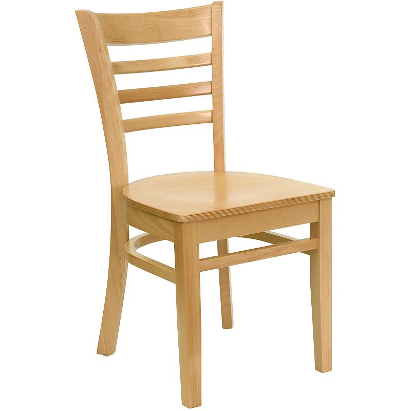 Flash Furniture HERCULES Series Ladder Back Wood Restaurant Chair, Multicol
