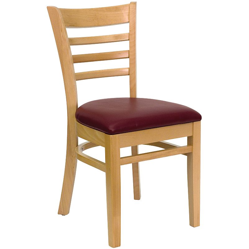 Flash Furniture HERCULES Series Ladder Back Wood Restaurant Chair, Red