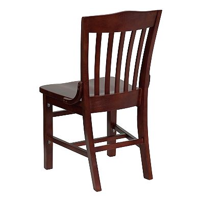 Flash Furniture HERCULES Series School House Back Walnut Wood Restaurant Chair