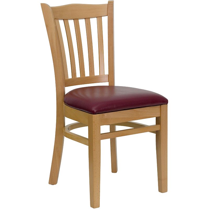 Flash Furniture HERCULES Series Vertical Slat Back Restaurant Chair, Red