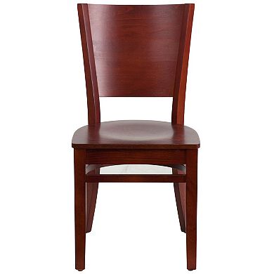 Flash Furniture Lacey Series Solid Back Wood Restaurant Chair
