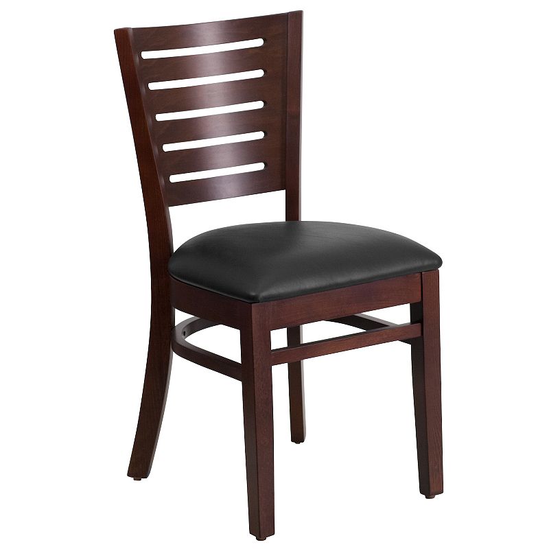 Flash Furniture Darby Series Slat Back Wood Restaurant Chair, Black