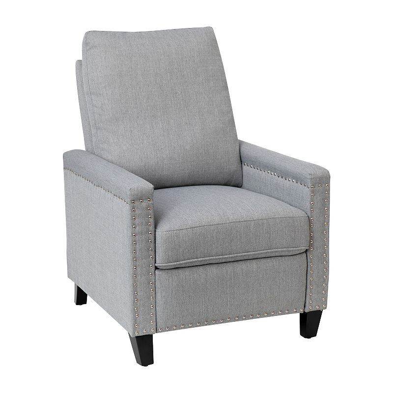 Flash Furniture Carson Transitional Push-Back Recliner Chair, Grey