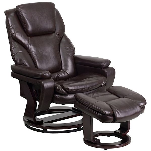 Flash Furniture Contemporary Recliner & Swivel Ottoman