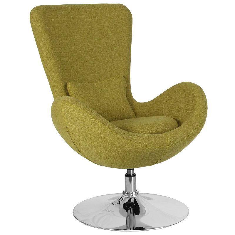 Flash Furniture Egg Series Fabric Side Reception Chair, Green