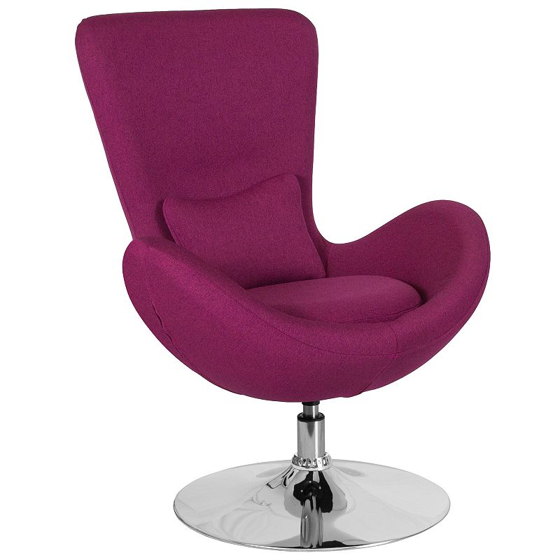 Flash Furniture Egg Series Fabric Side Reception Chair, Pink