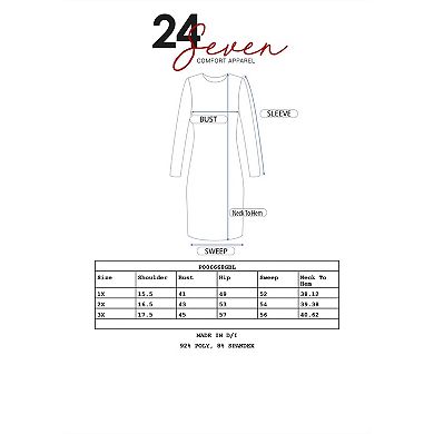 Plus Size 24Seven Comfort Apparel Floral Sleeveless Mini Shift Dress