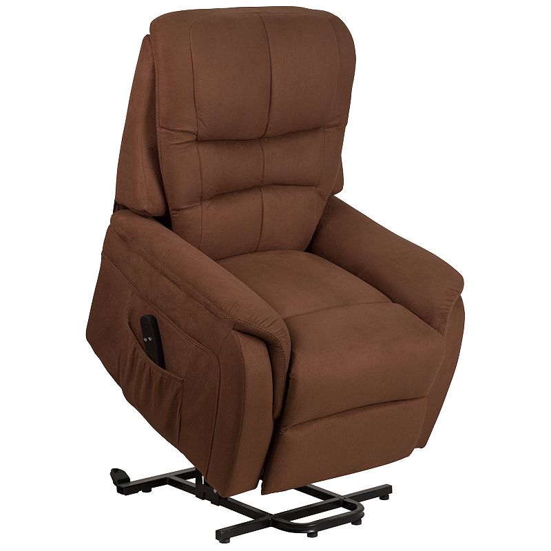 Flash Furniture HERCULES Series Remote Powered Lift Recliner Arm Chair, Bro