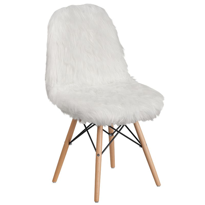 79299367 Flash Furniture Shaggy Dog Accent Chair, White sku 79299367
