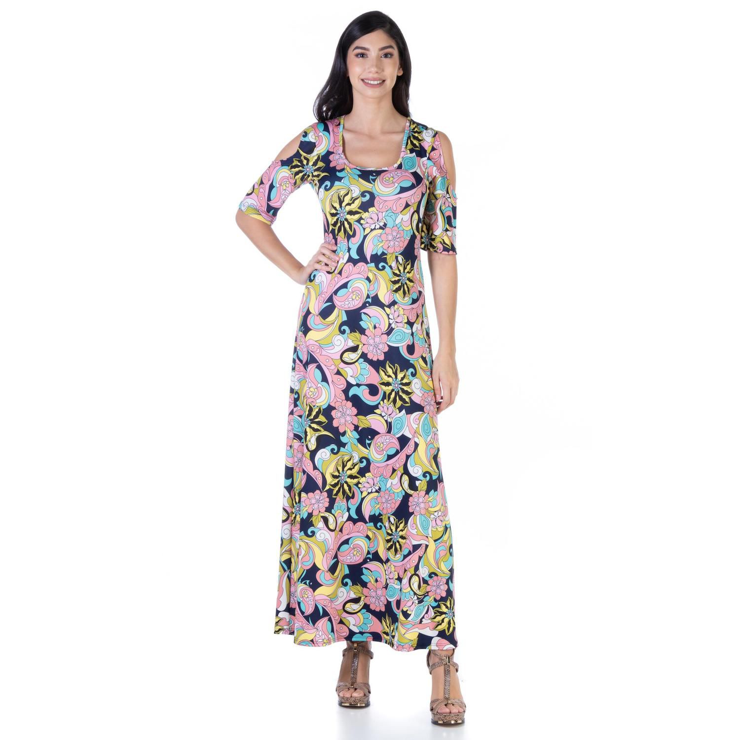 Women's 24Seven Comfort Apparel Casual Long Maxi Dress